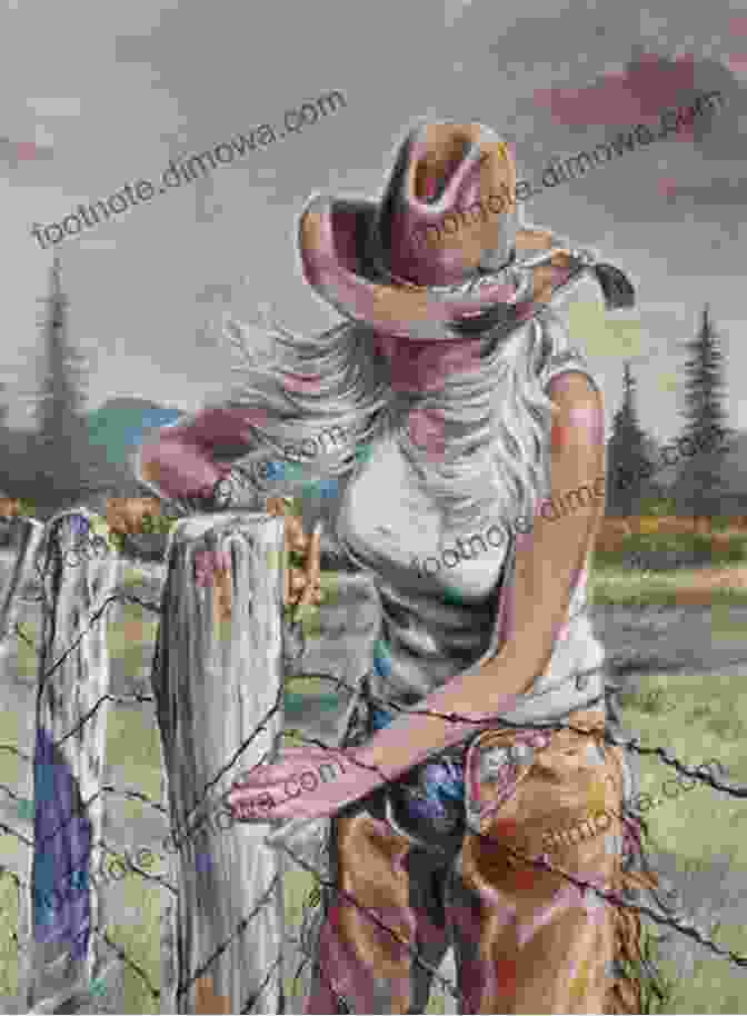 Cowgirl Sitting On A Fence, Contemplating The Sunset Every Cowgirl Loves A Rodeo